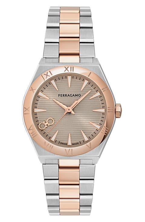 Vega Upper East Two-Tone Bracelet Watch, 28mm