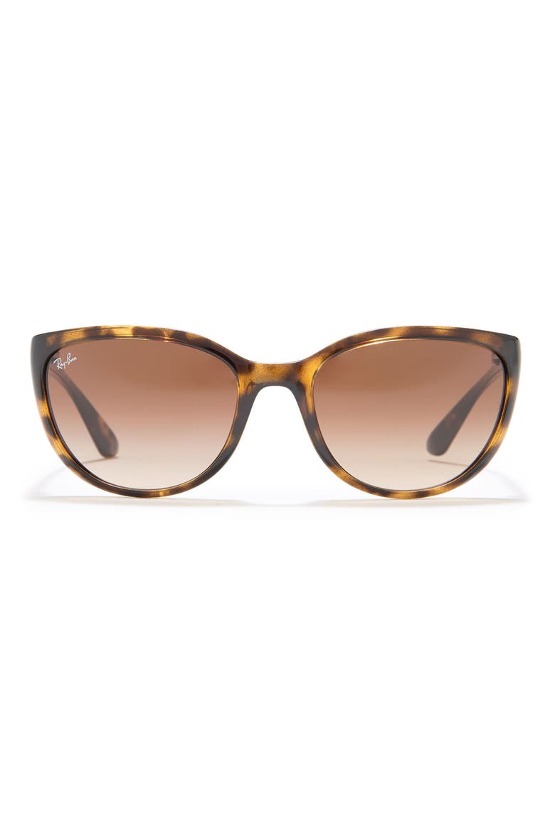 59mm Cat Eye Sunglasses, Main, color, LIGHT HAVANA / BROWN GRADIENT