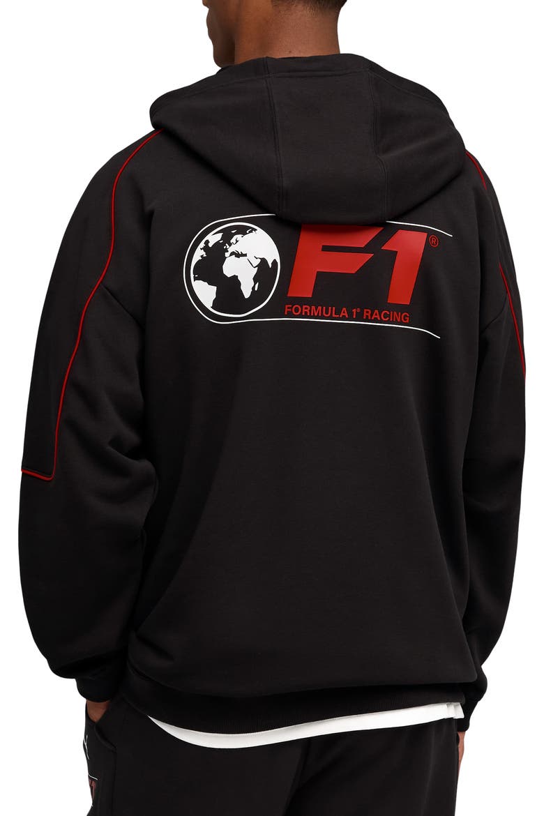 F1 Graphic Cotton Blend Hoodie, Alternate, color, PUMA BLACK