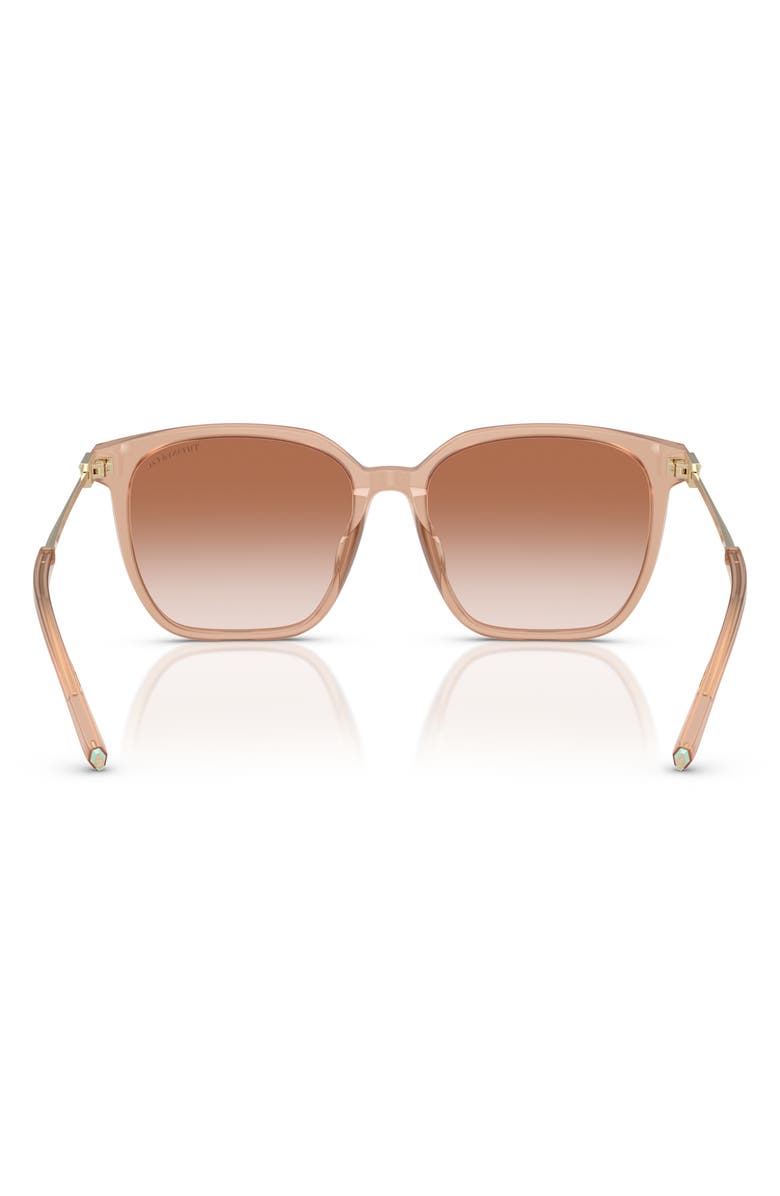 Tiffany & Co. 56mm Gradient Square Sunglasses, Alternate, color, Opal Nude / Pink Gradient