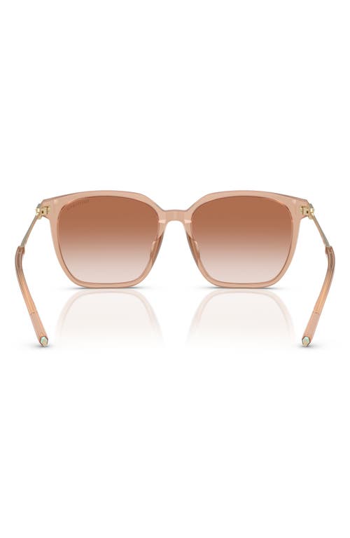 Tiffany & Co . 56mm Gradient Square Sunglasses In Brown