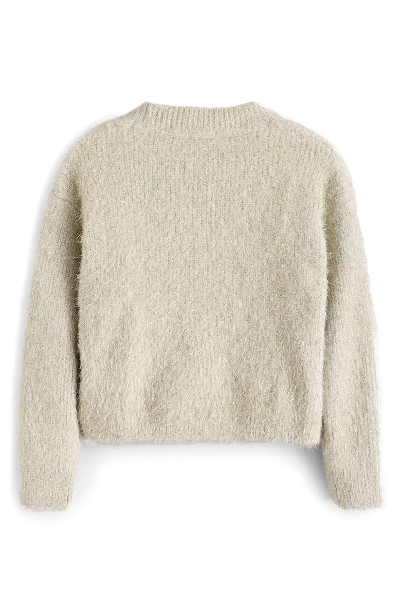 NEXT Kids' Glitter Cardigan, Alternate, color, Grey