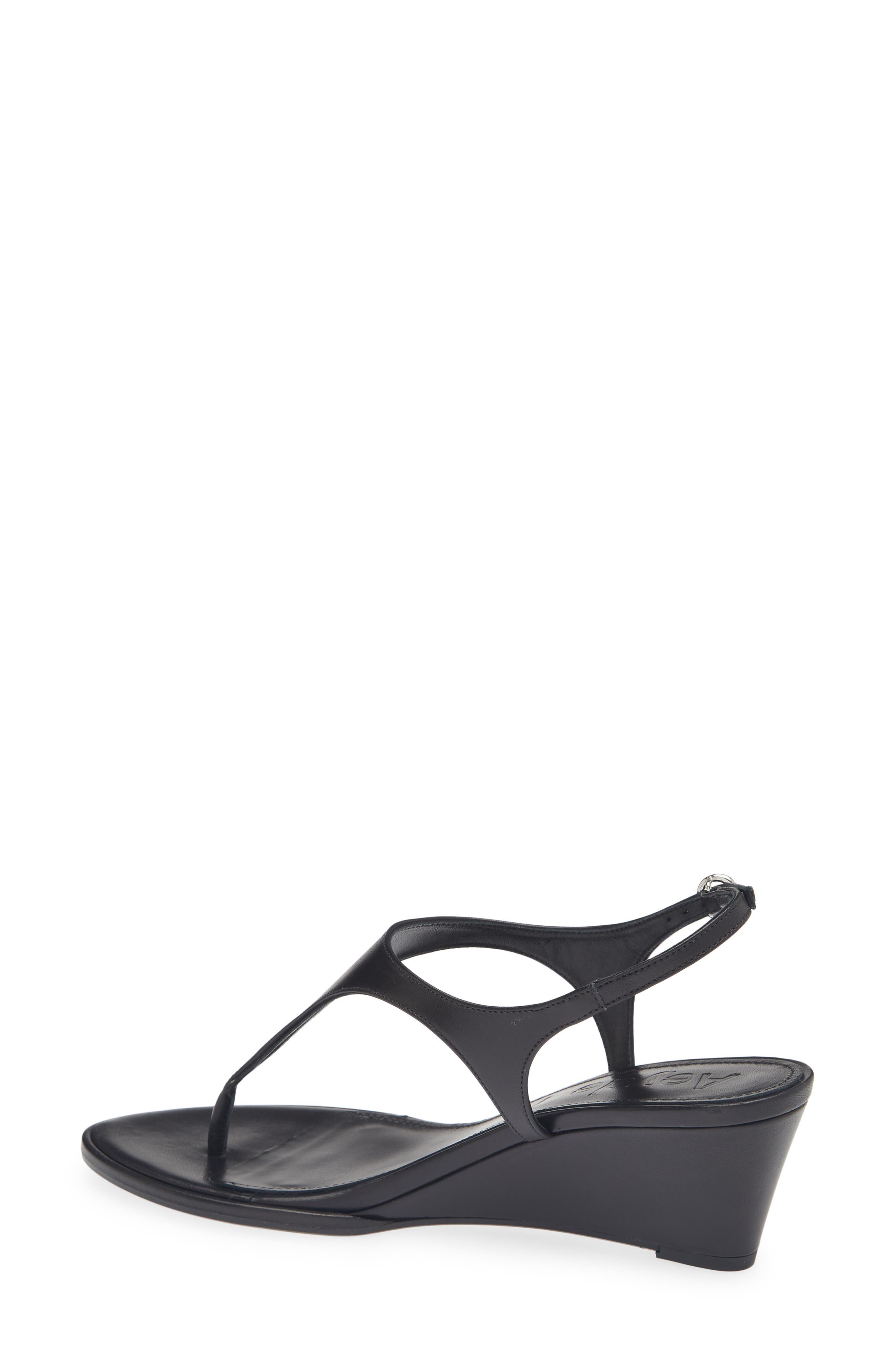 aeyde Roose Slingback Wedge Sandal, Alternate, color, Black