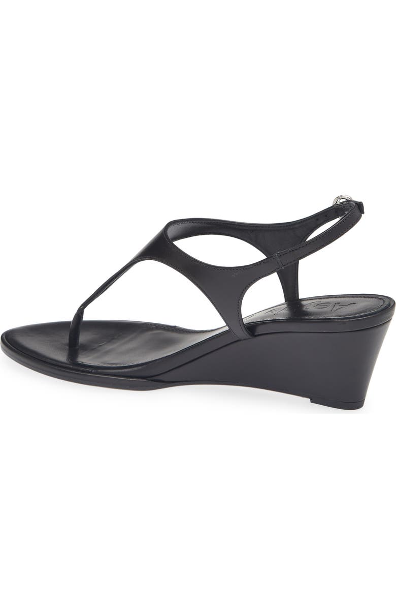 aeyde Roose Slingback Wedge Sandal, Alternate, color, Black