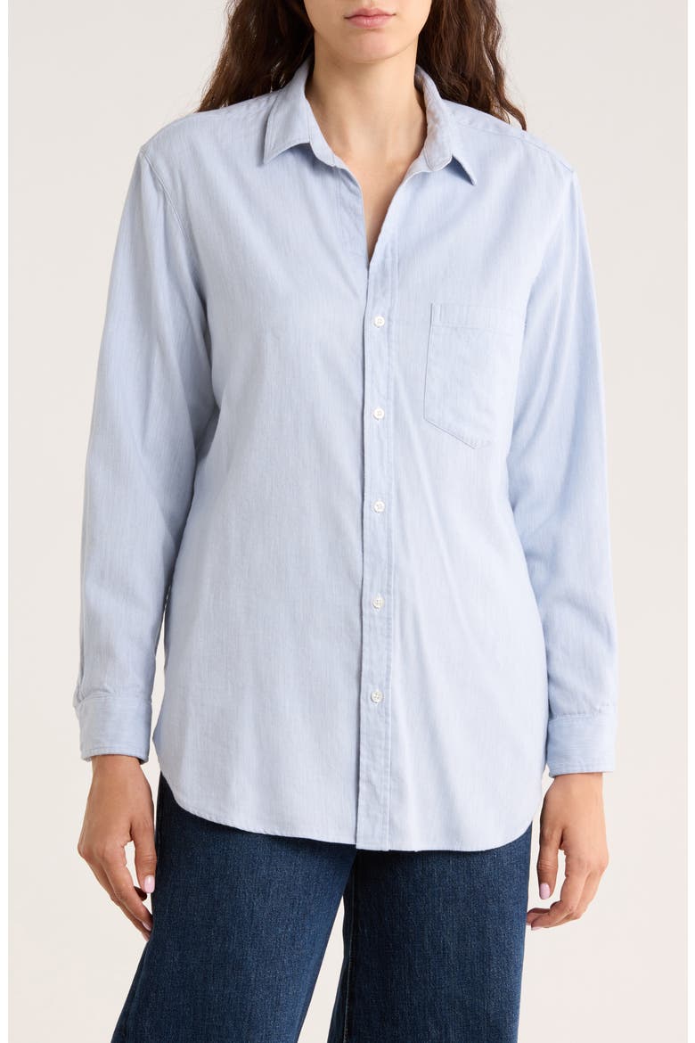Joedy Boyfriend Button-Up Shirt, Main, color, GRAY BLUE