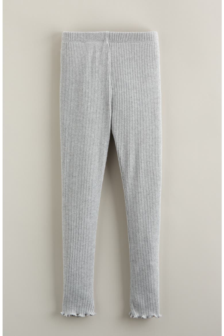 Kids' Sparkle Rib Leggings, Main, color, GREY LIGHT HEATHER