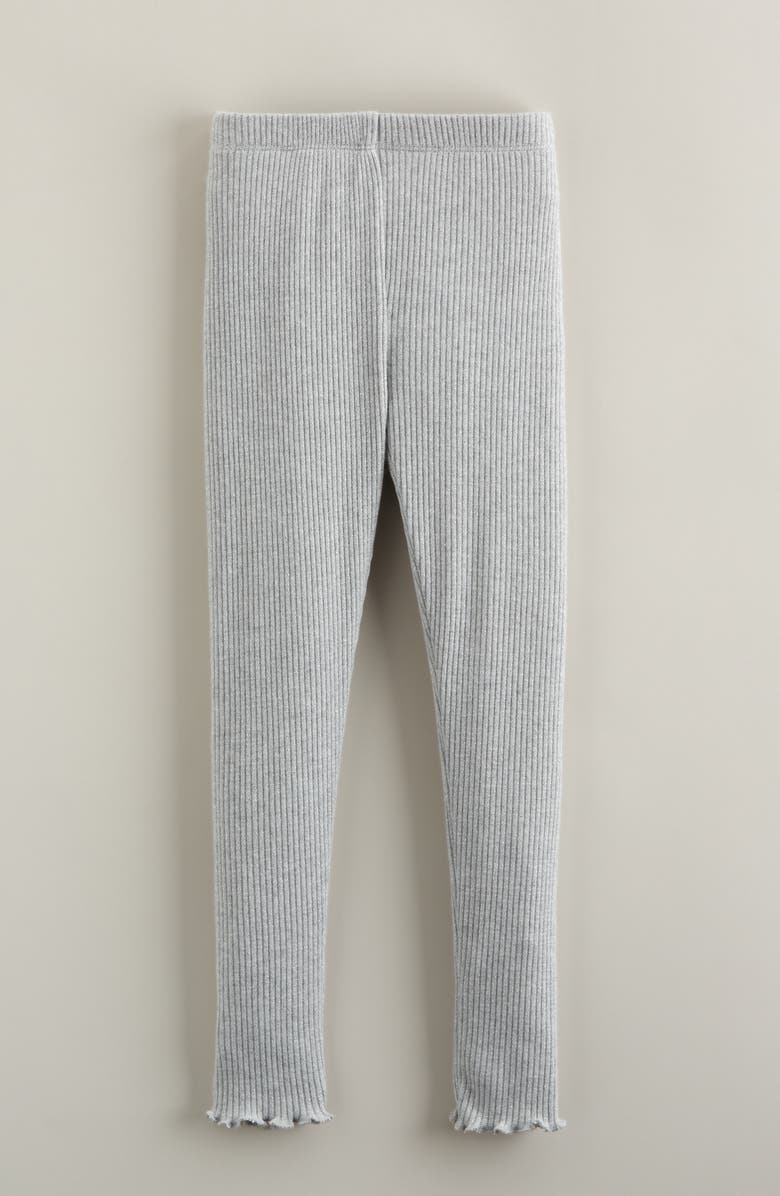 Tucker + Tate Kids' Sparkle Rib Leggings, Main, color, Grey Light Heather