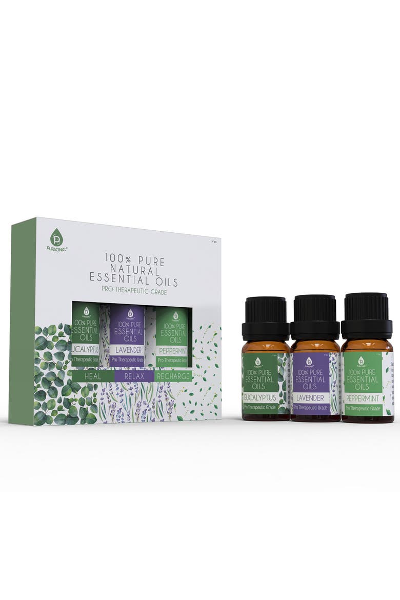3-Pack Essential Oils: Eucalyptus, Lavender & Mint, Alternate, color, Multicolor