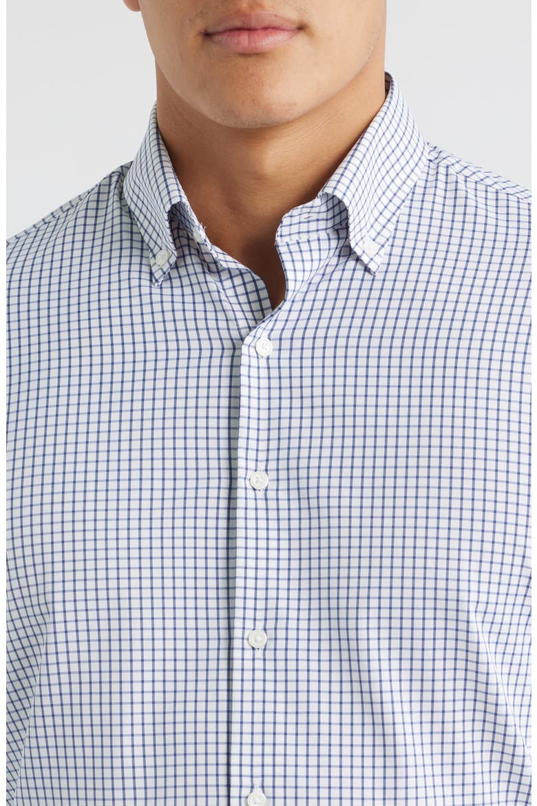 Hanford Check Performance Twill Button-Down Shirt, Alternate, color, CLASSIC NAVY