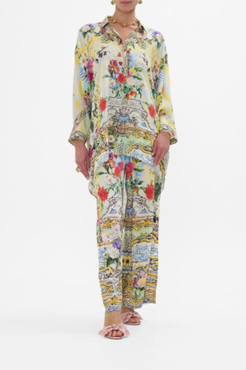CAMILLA CAMILLA BUTTON UP TOP WITH DRAPED BACK FLOR FANTASTICA 