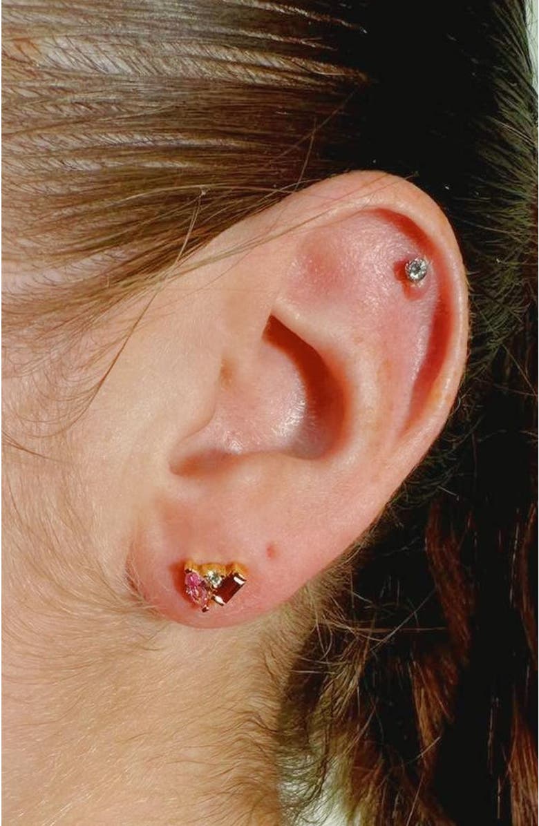 Little Sky Stone Seraphina Celeste Stud Earrings, Alternate, color, Ruby / Pink