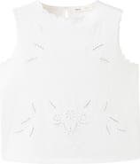 MANGO Openwork Embroidery Cotton Tank