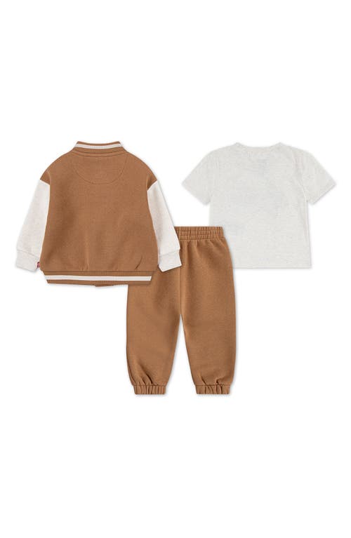 Levi's® Bomber Jacket, Graphic T-shirt & Joggers Set In Brown