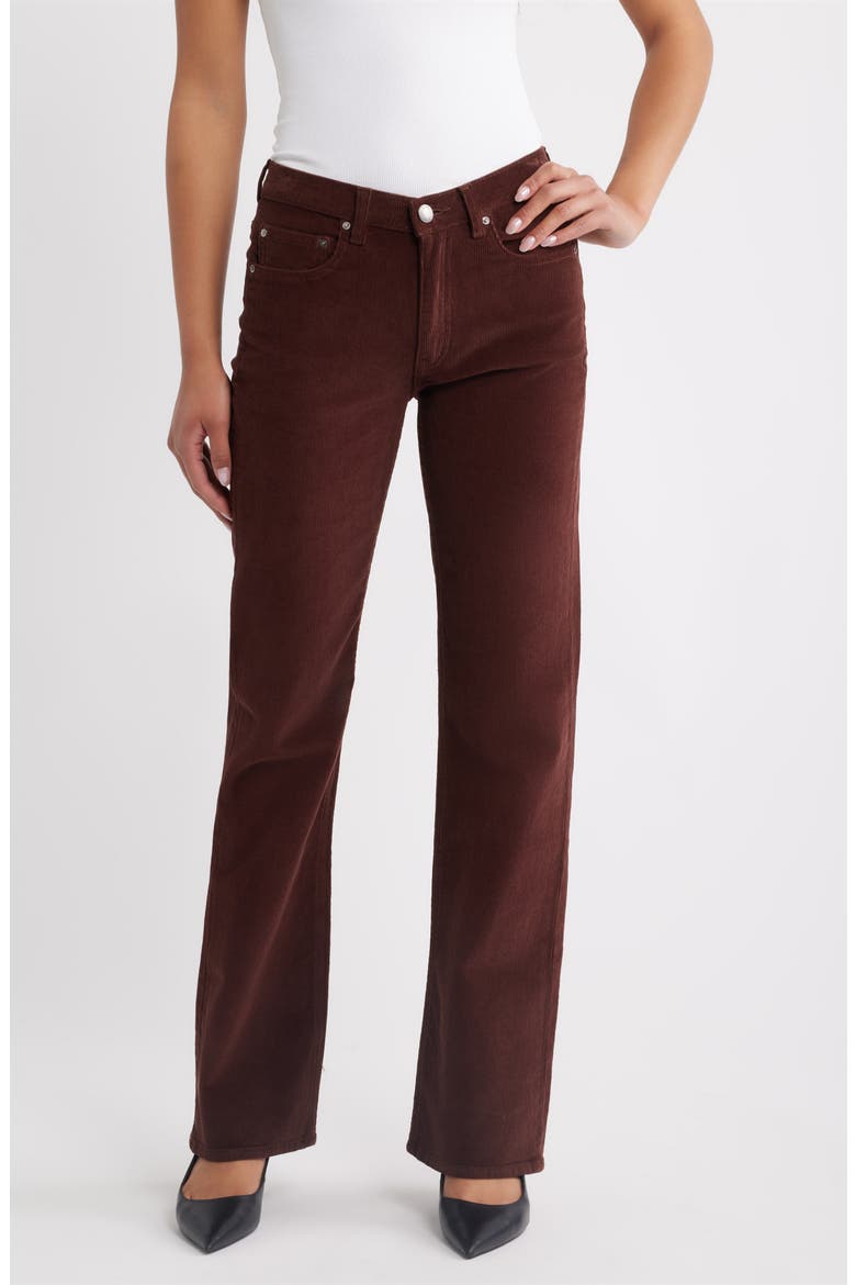 Bella Mid Rise Slim Bootcut Corduroy Jeans, Main, color, SYRAH CORD