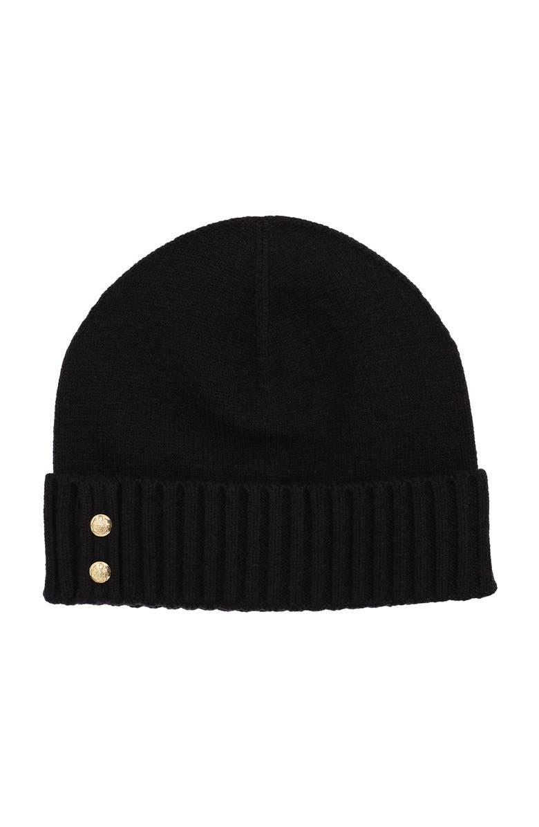 ZZDNU Lauren Ralplh Lauren Crest Knit Beanie, Main, color, Black
