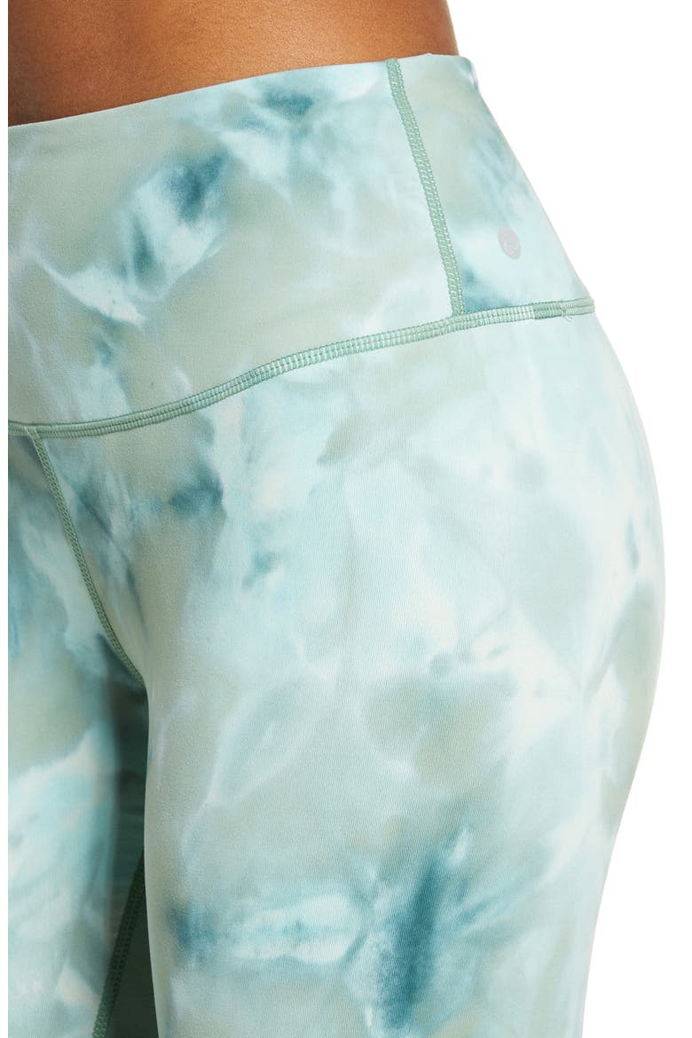 Spray Dye High Waist Leggings, Alternate, color, GREEN TOPIARY