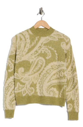 Dr2 By Daniel Rainn Yummy Eyelash Crewneck Sweater In Green