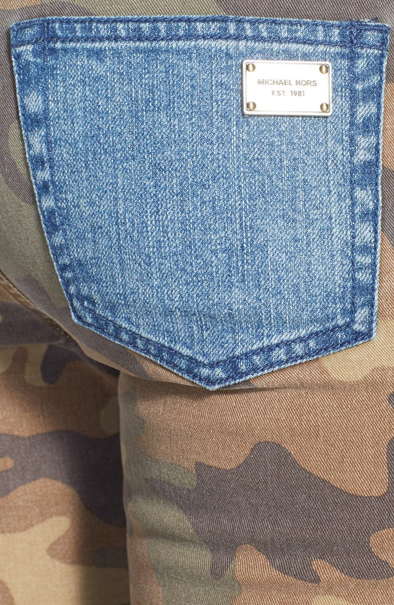 MICHAEL Michael Kors Camo & Denim Skinny Jeans, Alternate, color,