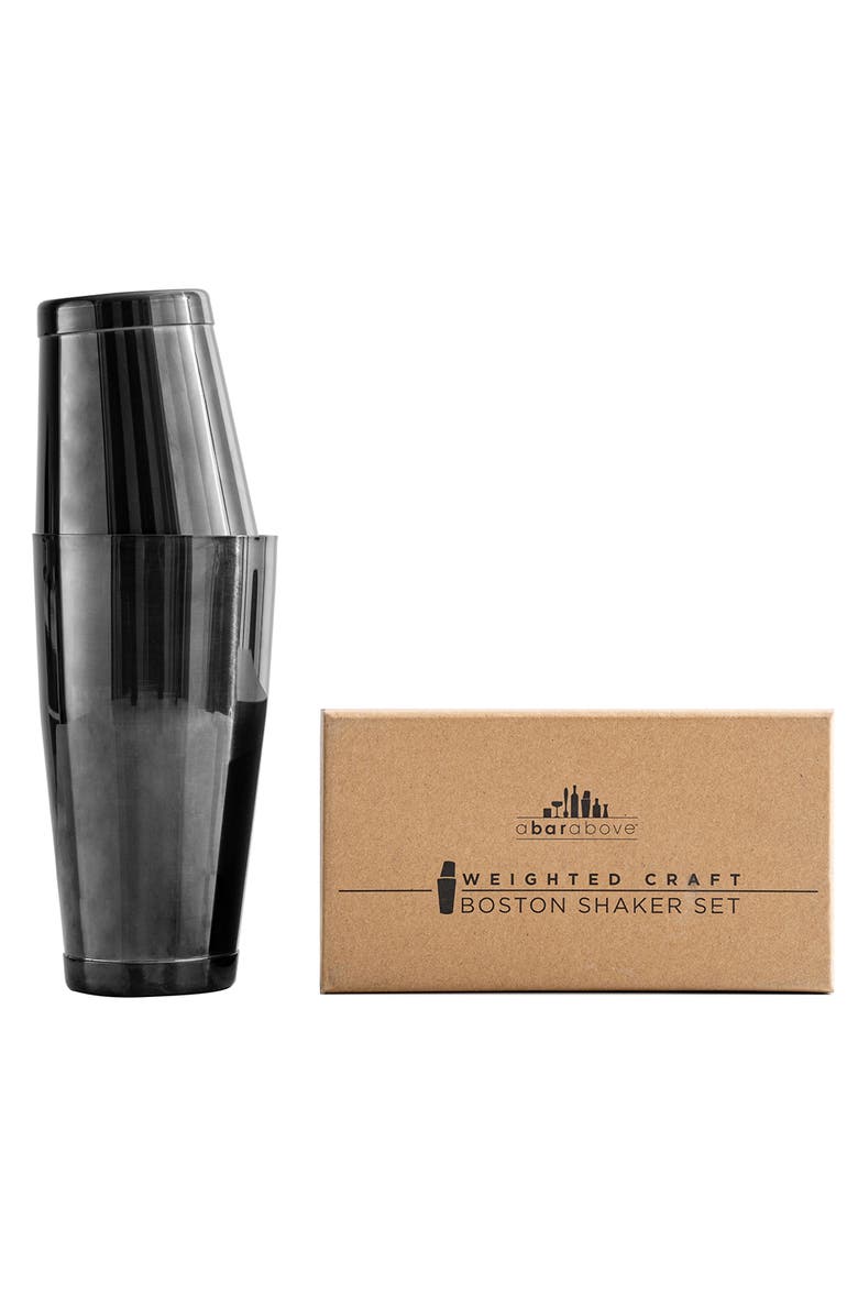 A Bar Above Black Boston Cocktail Shaker Set, Weighted, Main, color, Black