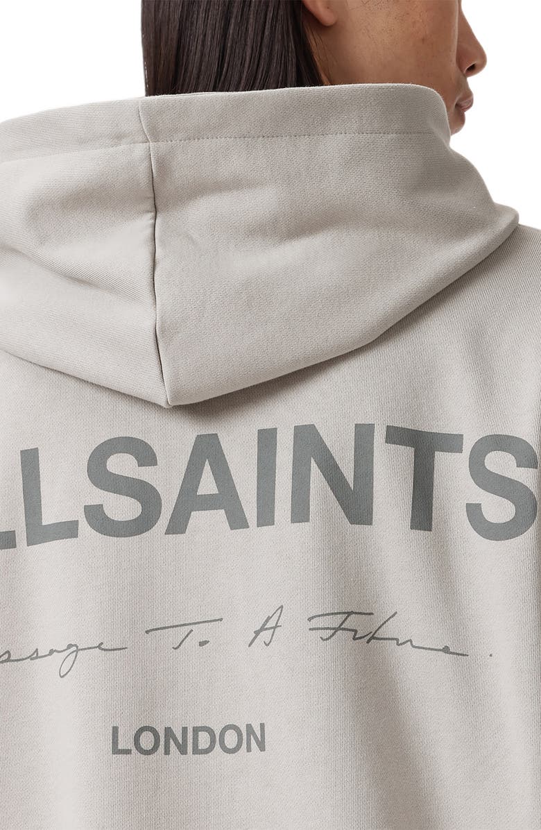 AllSaints Future Cotton Hoodie, Alternate, color, Carbon Grey