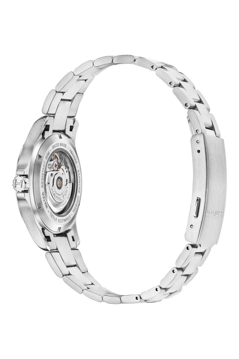 Khaki Field Automatic Bracelet Watch, 40mm, Alternate, color, BLACK