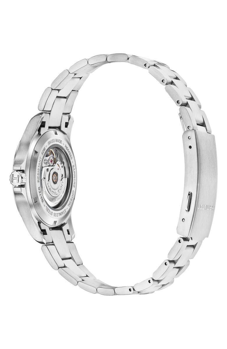 Hamilton Khaki Field Automatic Bracelet Watch, 40mm, Alternate, color, Black