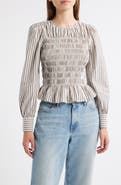 Rails Tabi Smocked Peplum Top
