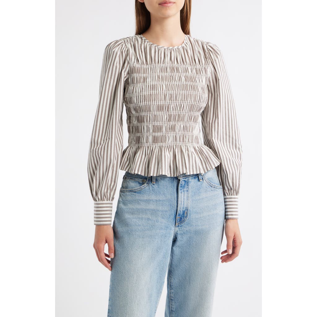 Rails Tabi Smocked Peplum Top In Multi