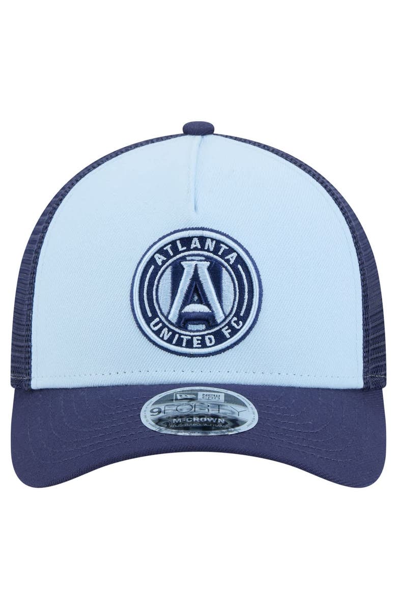 New Era Men's New Era Light Blue Atlanta United FC Color Pack 9FORTY A-Frame Adjustable Trucker Hat, Alternate, color, 