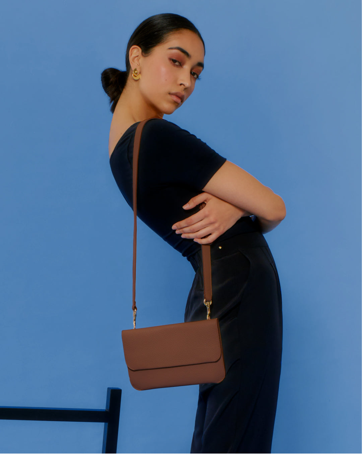 Cuyana System Flap Bag, Alternate, color, Dark Chestnut