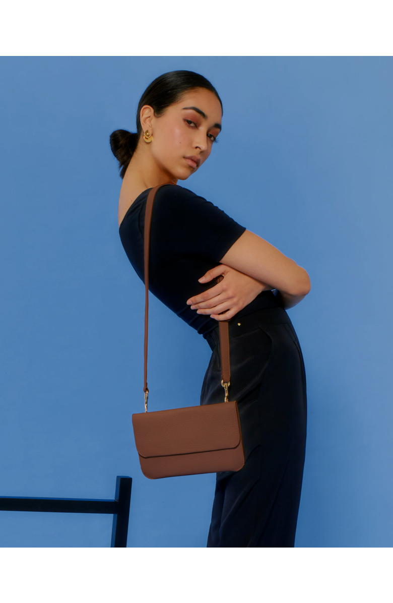 Cuyana System Flap Bag, Alternate, color, Dark Chestnut