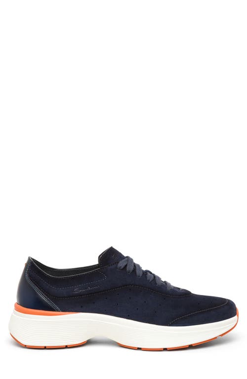 Santoni Bounce Lace-up Sneakers In Blue