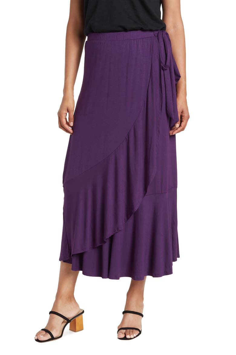 Wrap Midi Skirt, Main, color, RHODONITE