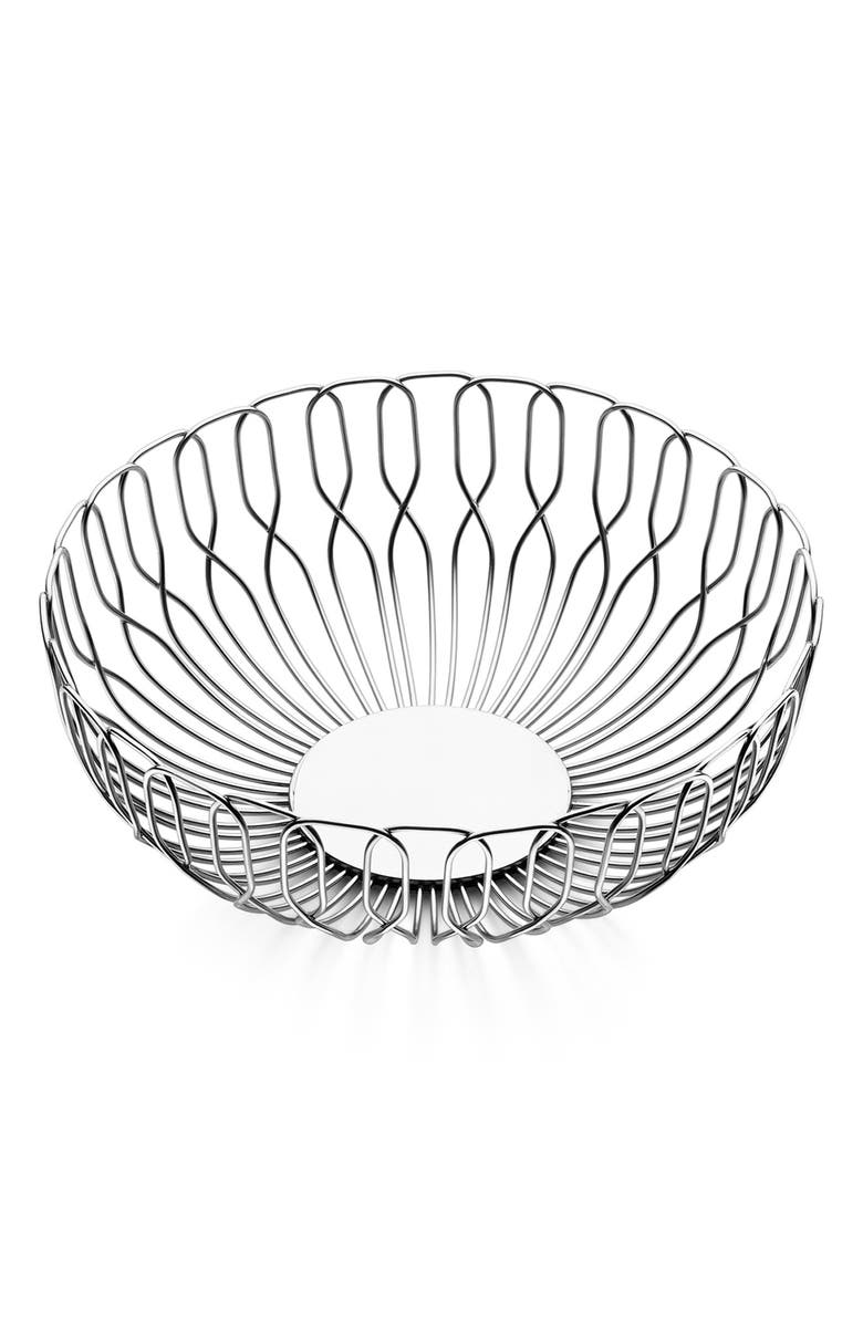Georg Jensen Alfredo Small Bread Basket, Main, color, Silver