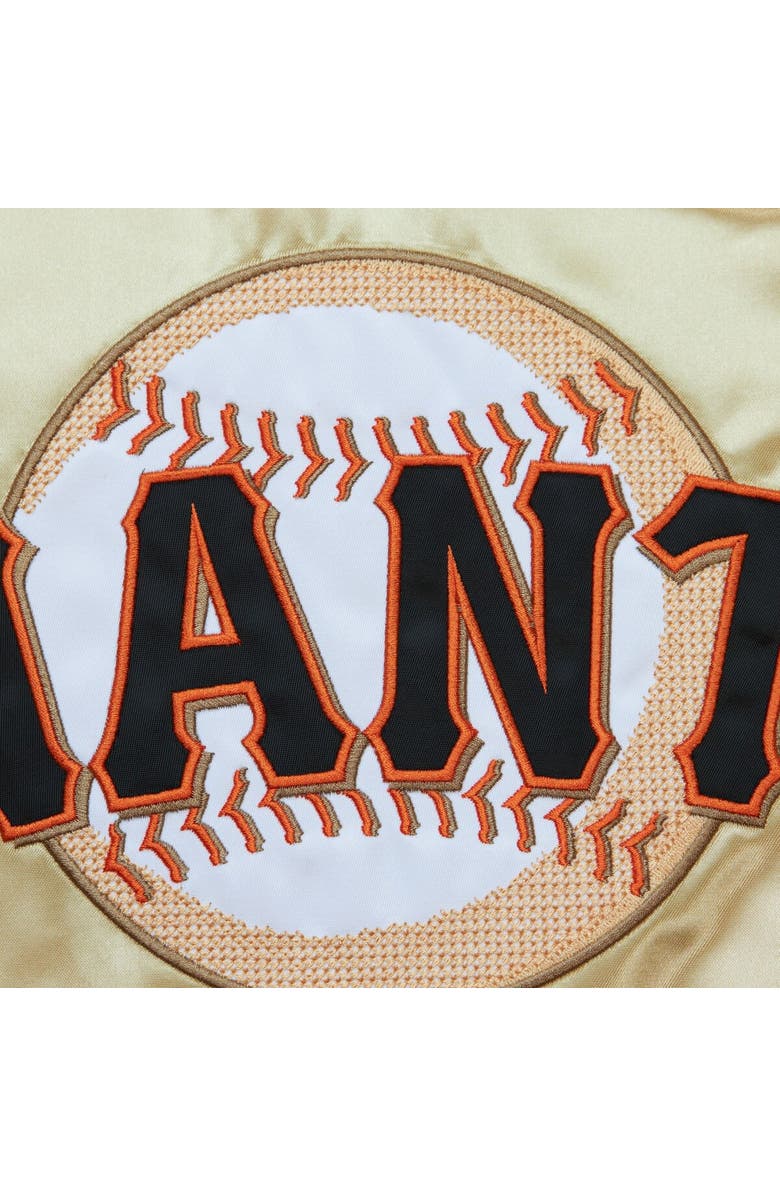 Mitchell & Ness Men's Mitchell & Ness Gold San Francisco Giants OG 2.0 Lightweight Satin Full-Zip Jacket, Alternate, color, 