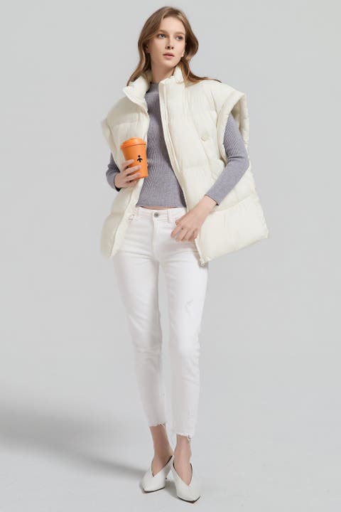 Oversized Sleeveless Classic Puffer Vest