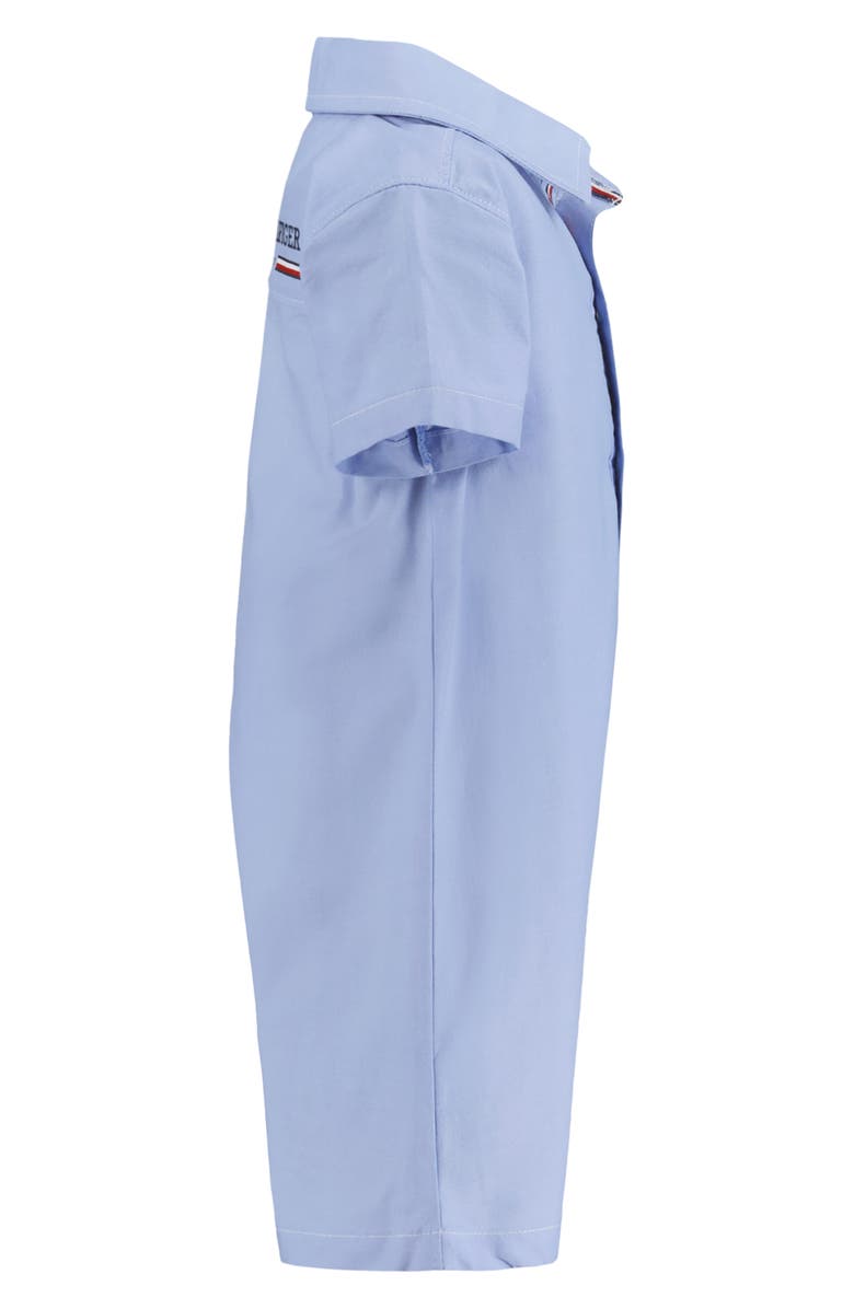 Tommy Hilfiger Logo Print Chambray Romper, Alternate, color, Blue