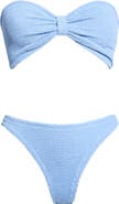 Hunza G Jean Crinkle Bandeau Two-Piece Swimsuit