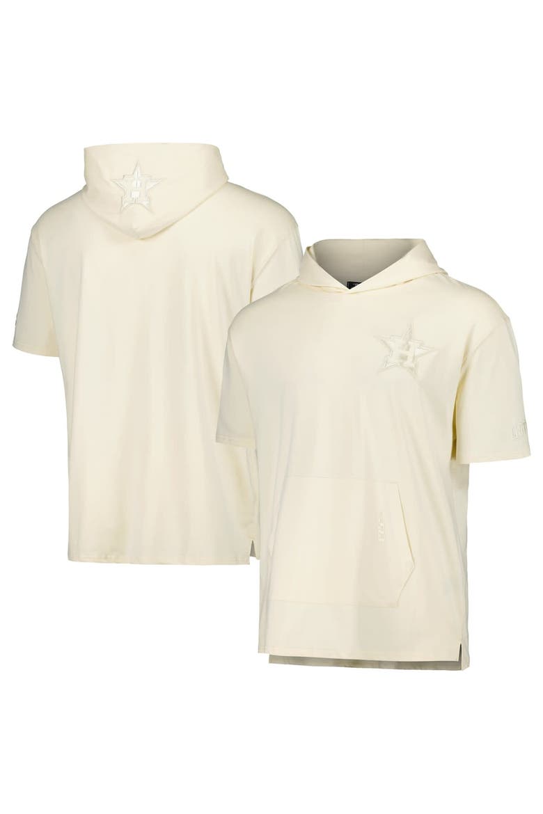 Men's Pro Standard Cream Houston Astros Neutral Short Sleeve Hoodie T-Shirt, Alternate, color, Cream