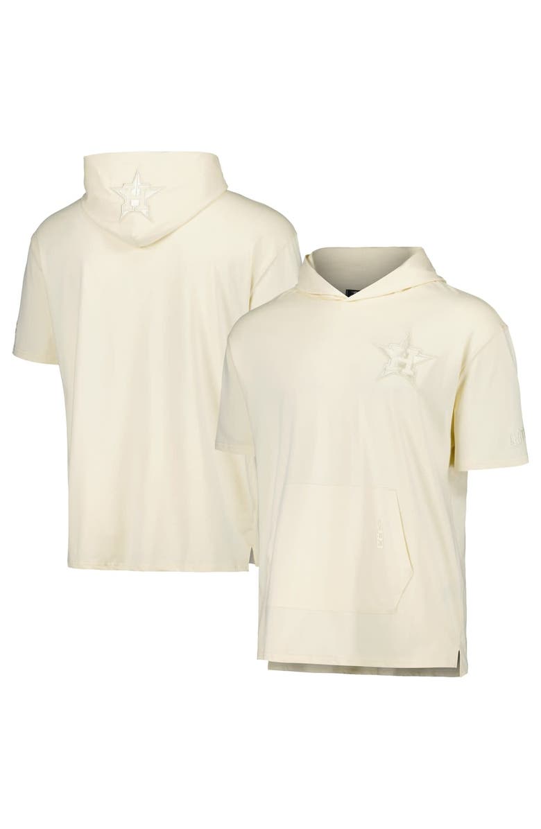 PRO STANDARD Men's Pro Standard Cream Houston Astros Neutral Short Sleeve Hoodie T-Shirt, Alternate, color, Cream
