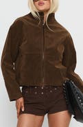 Princess Polly Jessalynn Faux Suede Full Zip Jacket