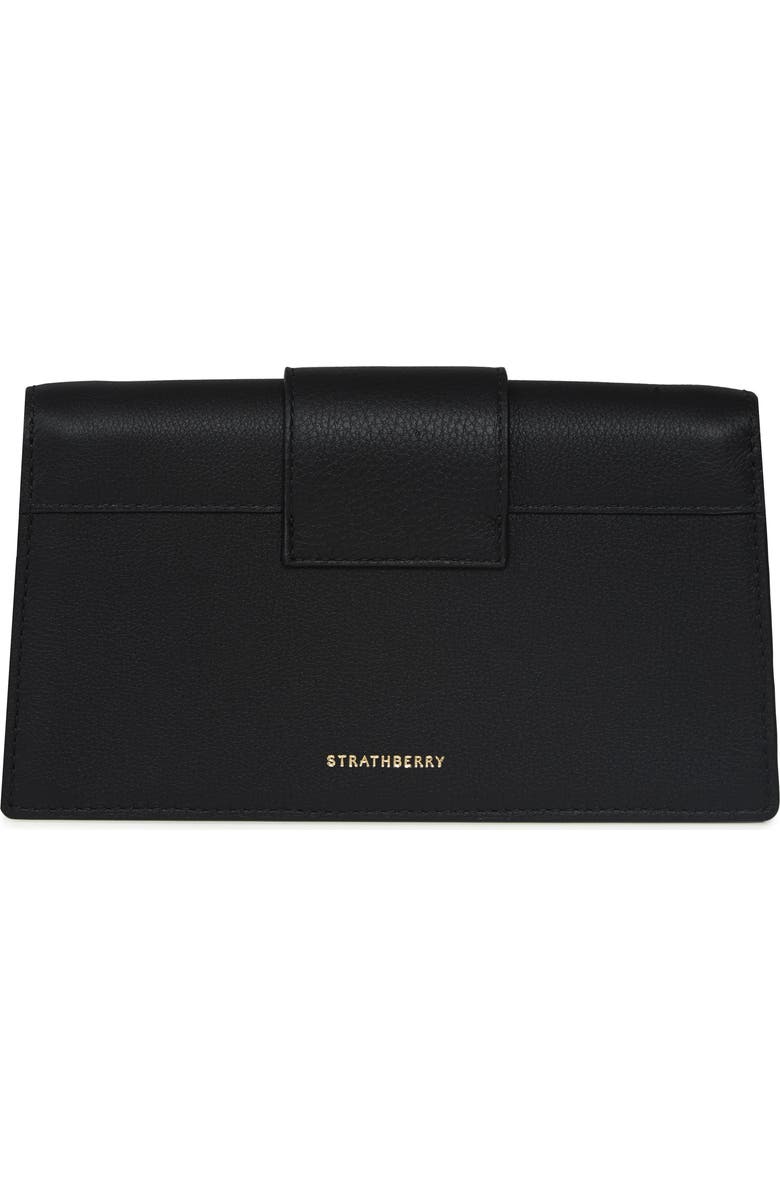 Strathberry Crescent on a Chain Croc Embossed Leather Shoulder Bag, Alternate, color,