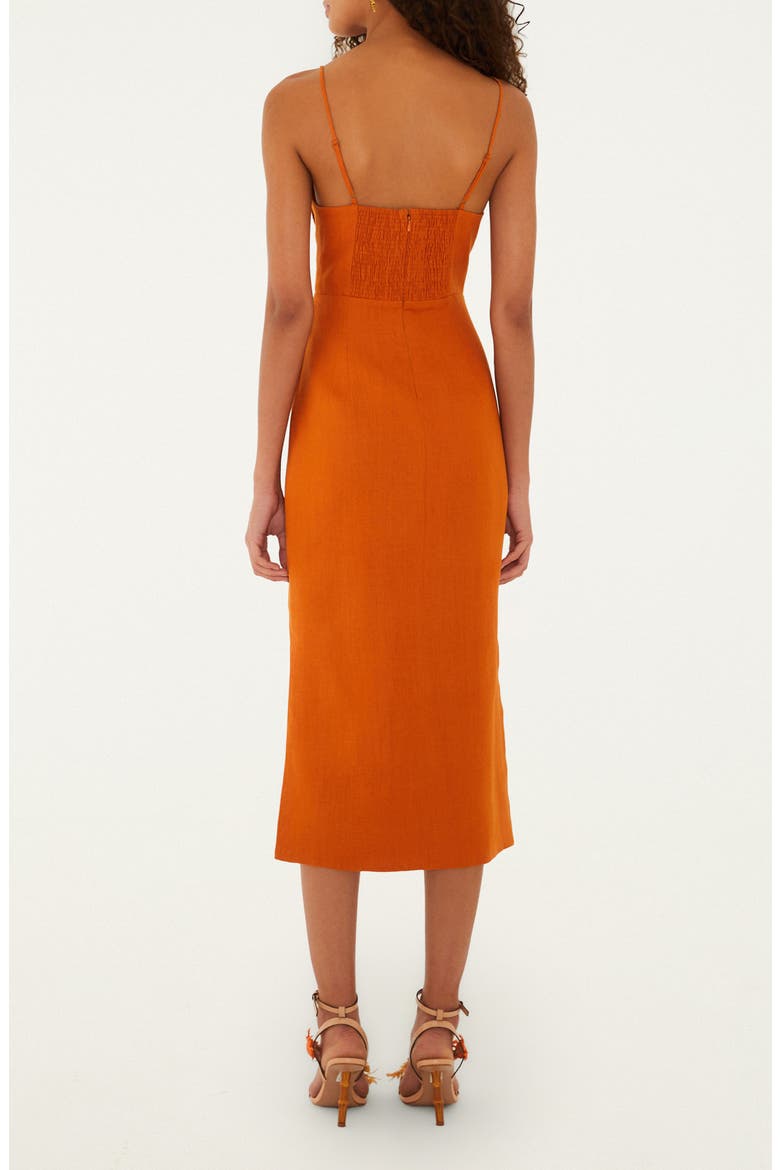 Terra Cotta Sleeveless Midi Dress, Alternate, color, TERRACOTA