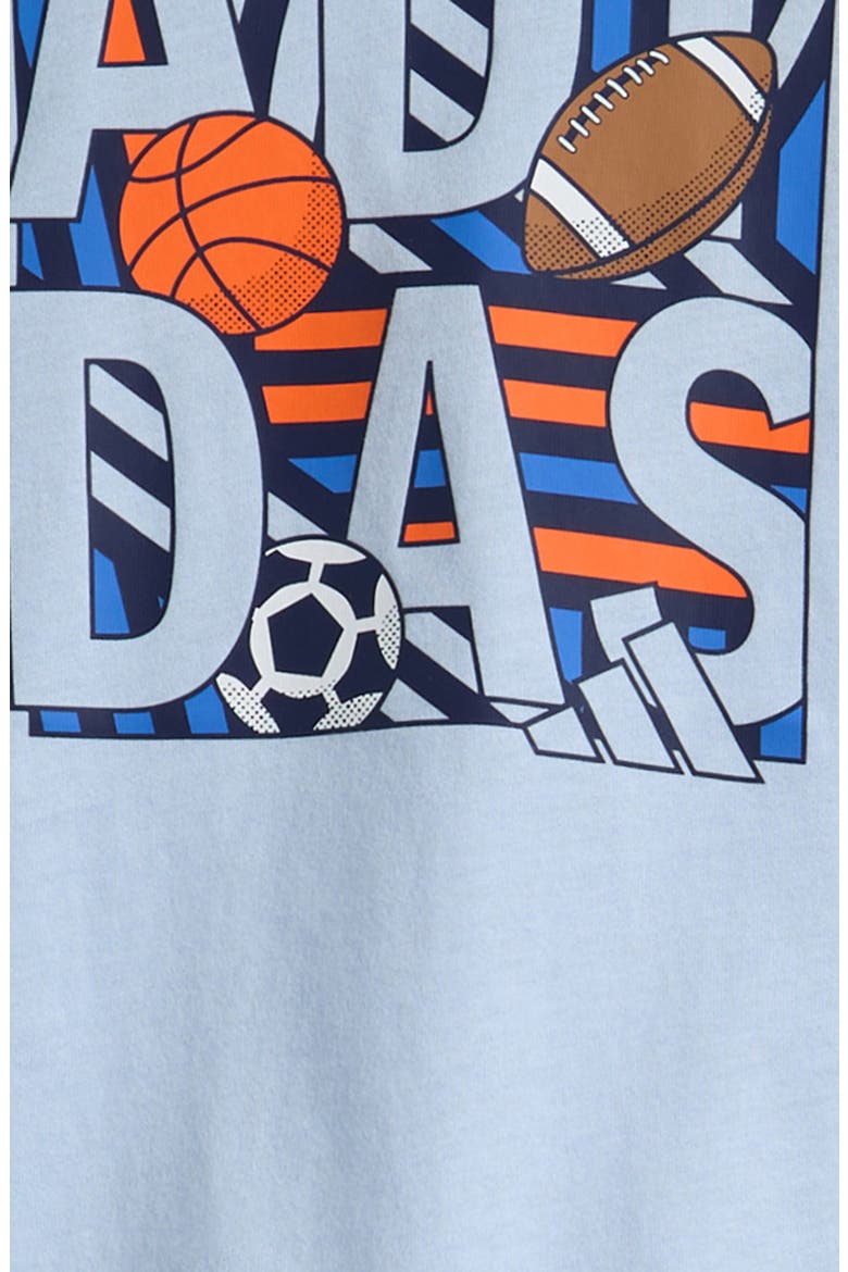 Kids' Cotton Graphic T-Shirt & Knit Athletic Shorts set, Alternate, color, CRYSTAL SKY