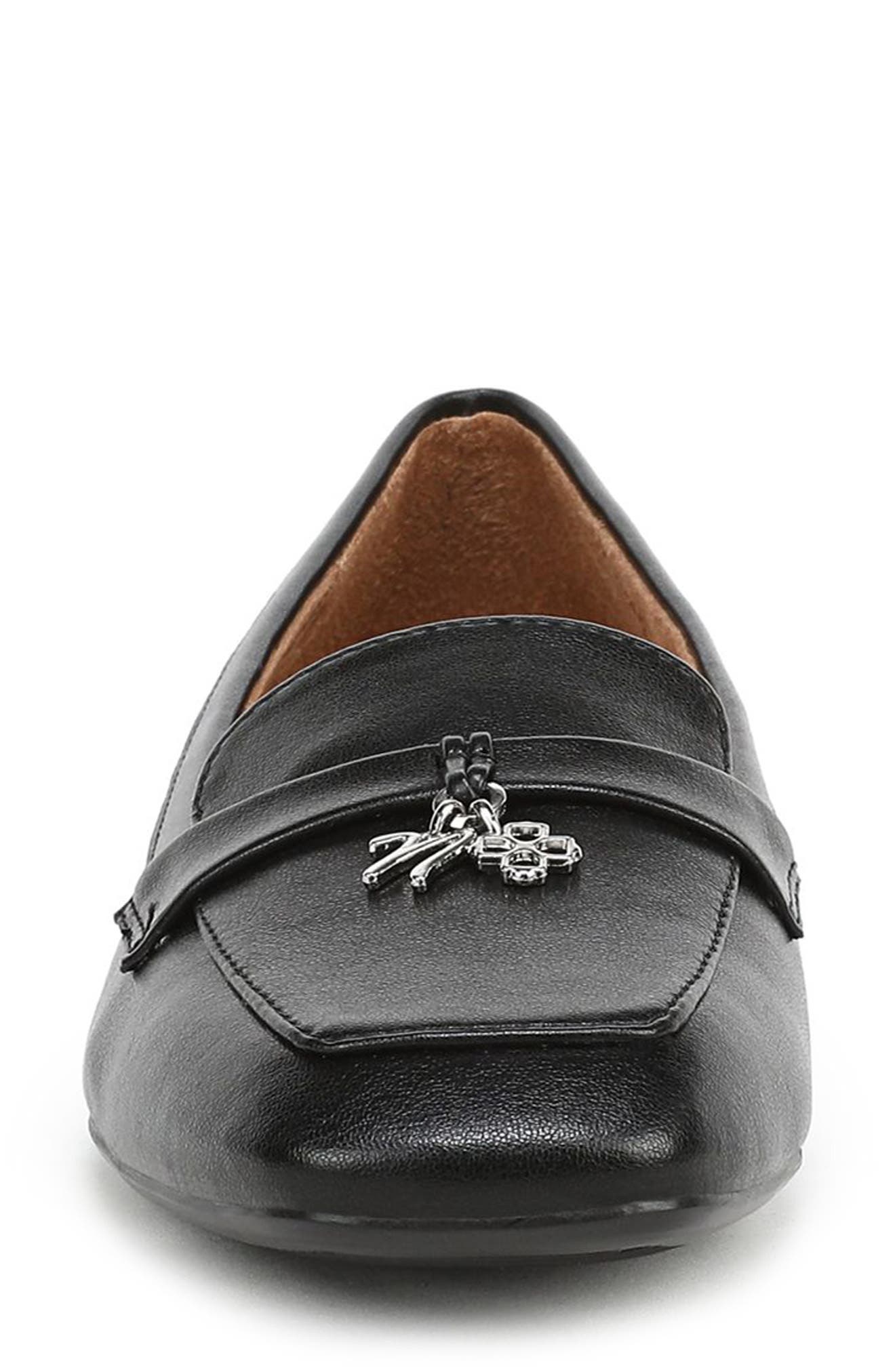 Naturalizer Brody Apron Toe Loafer, Alternate, color, Black