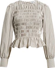 Rails Tabi Smocked Peplum Top