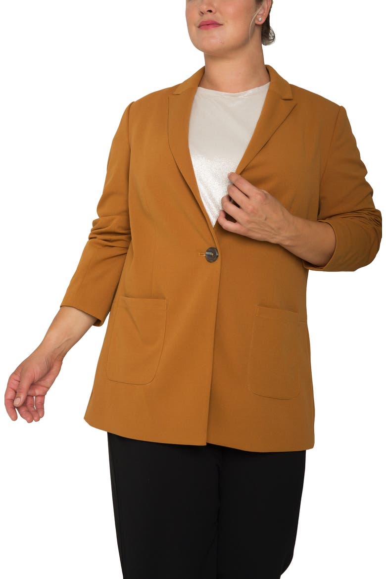 Dorothy Boyfriend Jacket, Main, color, DARK MUSTARD