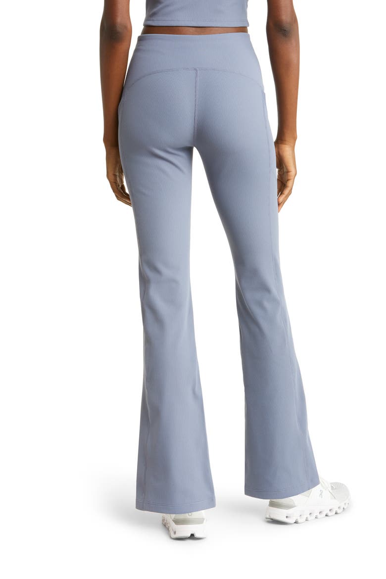 Live-In Rib Pocket Flare Pants, Alternate, color, GREY FOLKSTONE