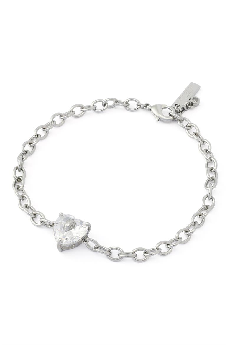 Crystal Heart Flex Bracelet, Alternate, color, CRYSTAL