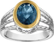 FZN London Blue Topaz Bezel Ring